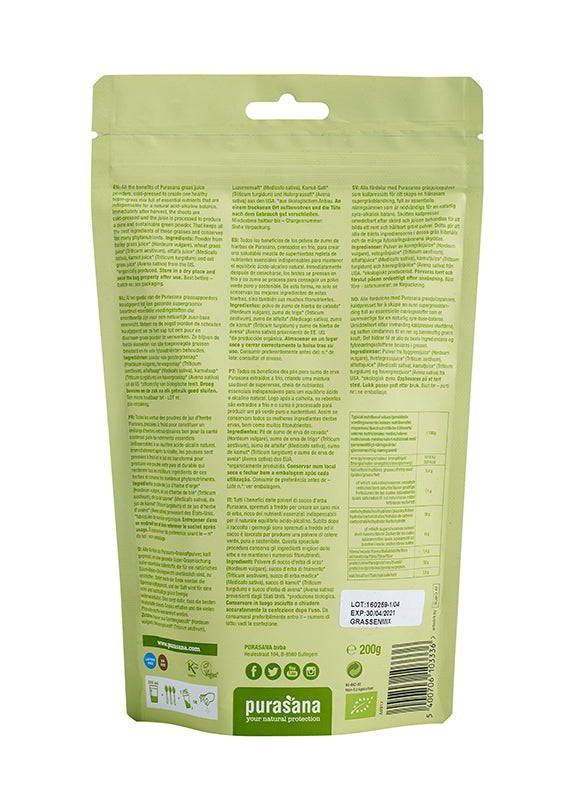 Grass mix raw JUICE powder 200 g SUPER GREENS BI SUPER GREENS