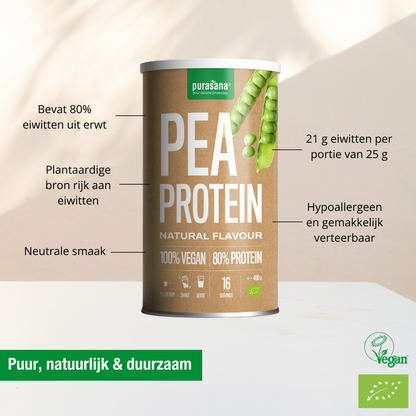 Vegan protein 80% pea natural 400 g BIO