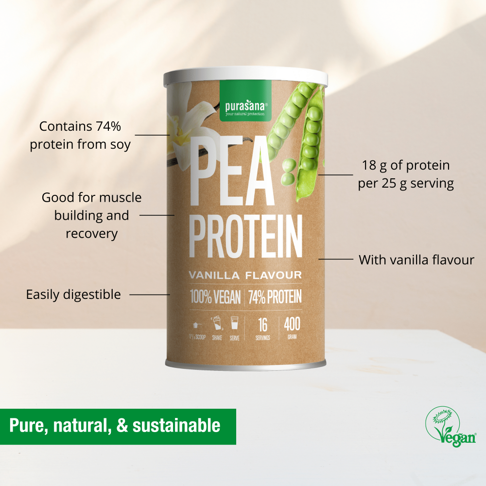 Vegan protein pea 74% vanilla 400 g