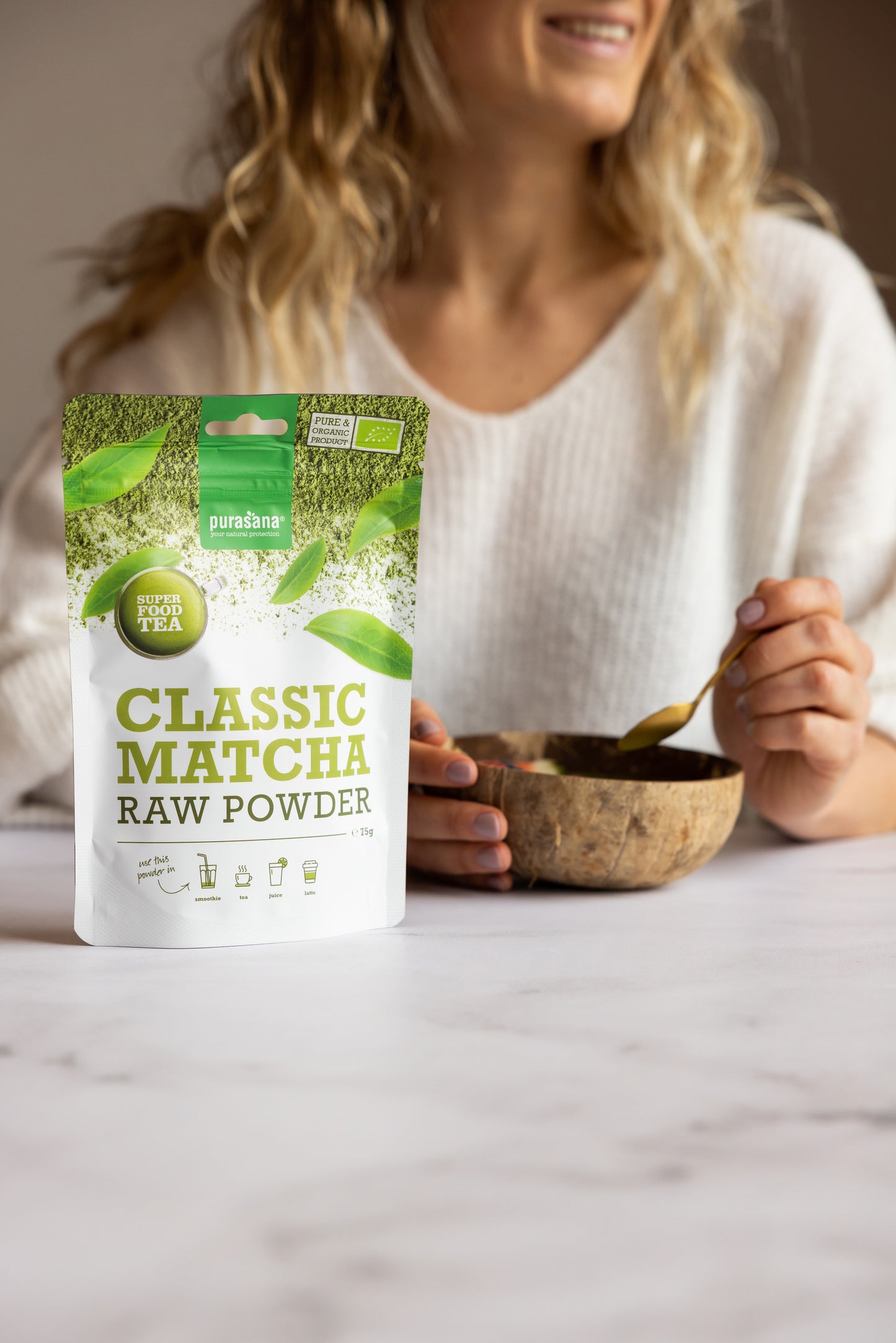 Purasana Matcha Classic raw powder 75 g BIO