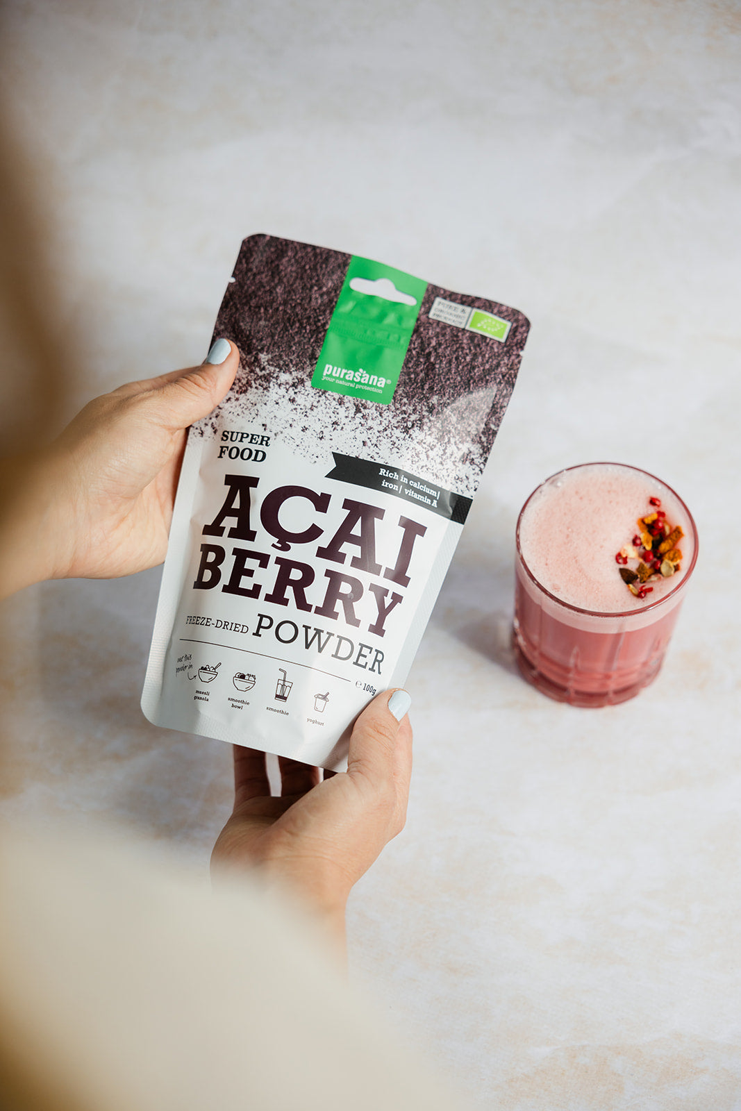 Acai berry freeze dried powder 100 g BIO