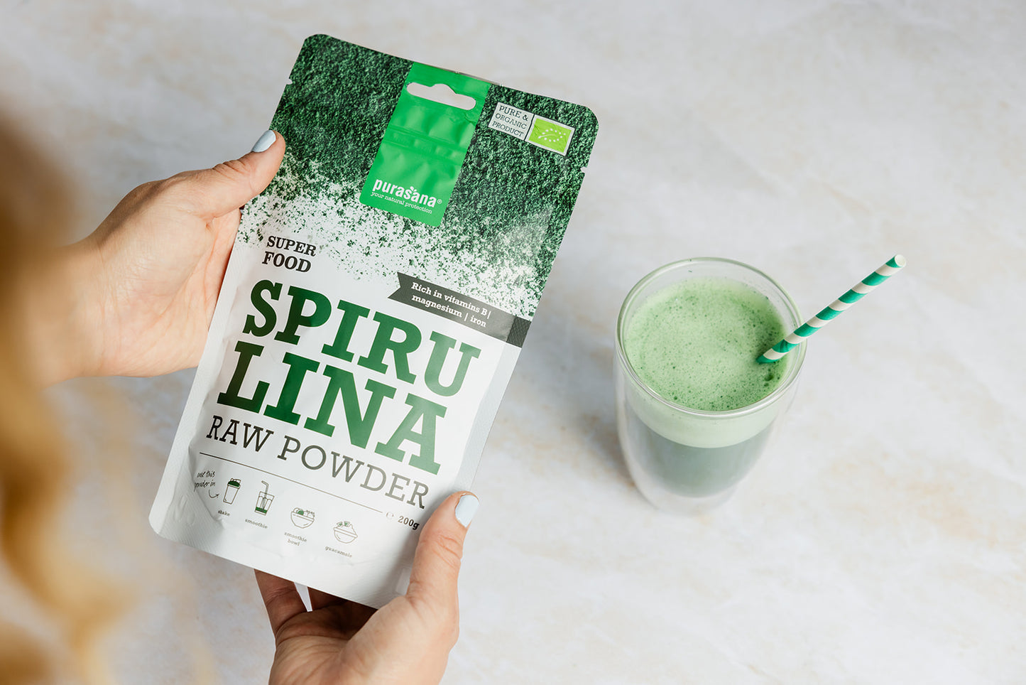 Purasana Spirulina powder 200 g BIO