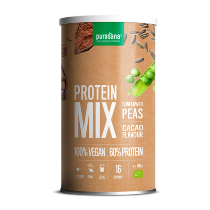 Veg. prot. mix 60% pea/sunflower/cacao 400 g BIO cacao 400 g BIO